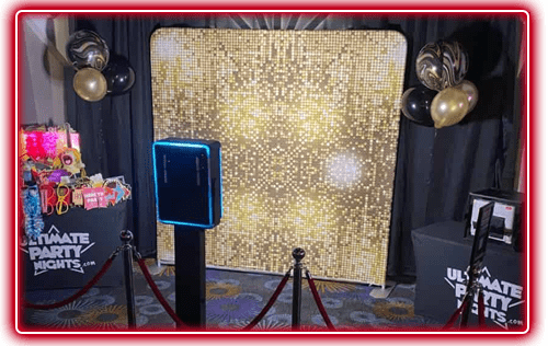 Backdrop Booth - Gold Sequin