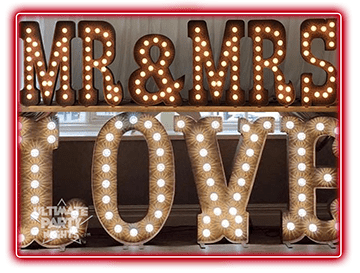 Light Up Wedding Letters
