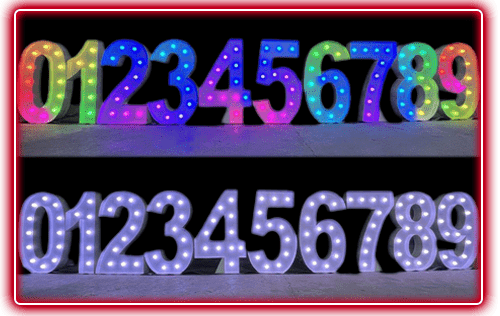 4ft Light Up Number Sets