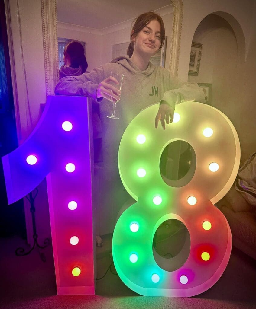 Light Up Numbers 18th Birthday
