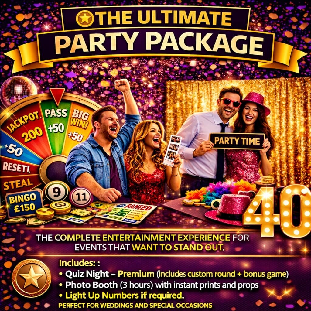 THE ULTIMATE PARTY PACKAGE THE ULTIMATE PARTY PACKAGE